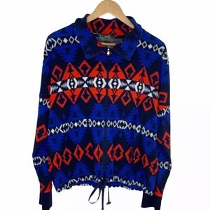 LRL LAUREN ACTIVE Size XL MULTI-COLOR LONG SLEEVE THERMAL ZIP FRONT JACKET